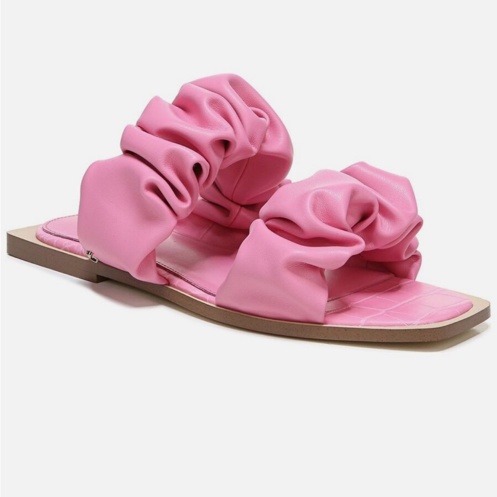 CIRCUS BY SAM EDELMAN Womens Pink Croc Iggy Slip On Slide Sandals
